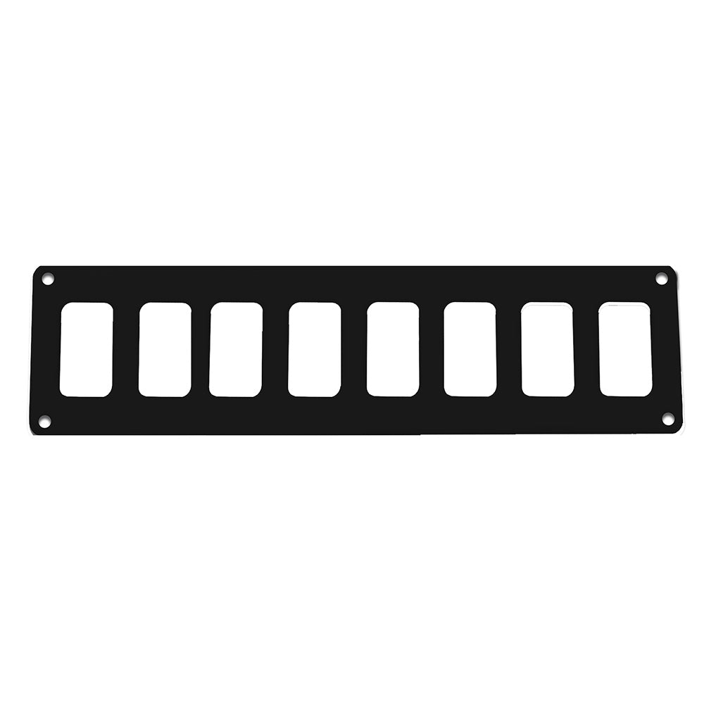 Pacer Switch Panel - 8 Switch  1 Row - 12.5" x 2.75" - Black Powder Coated Aluminum [PSC-81-BK]