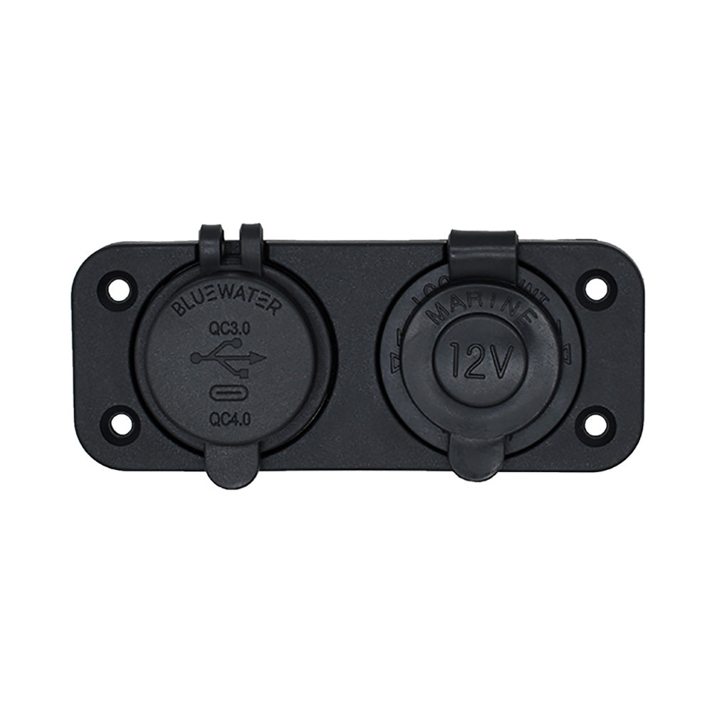 Bluewater Round Dual USB/USB-C Charger [3000-4001A]