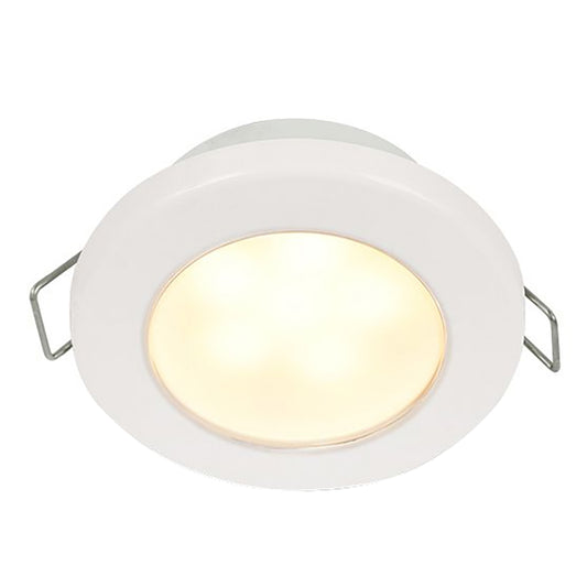 Hella Marine EuroLED 75 3" Round Spring Mount Down Light - Warm White LED - White Plastic Rim - 12V [958109511]