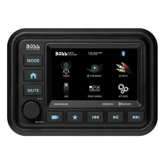 Boss Audio MGV550B Marine Stereo w/AM/FM/BT/Rear Camera [MGV550B]