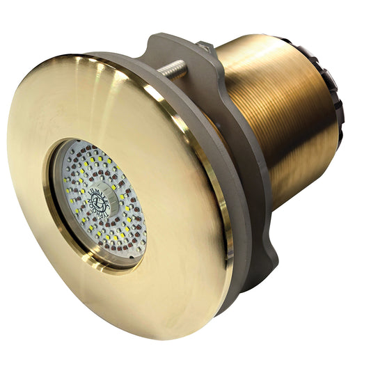 Lumitec SeaBlaze Typhoon Underwater Light - Bronze Thru-Hull LED Light - White/Blue - Flush Mount [101450]